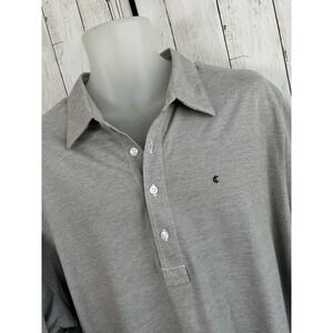 Men's Criquet Polo Shirt Organic Cotton Light Gray Size XXL